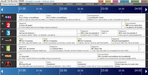 La grille du site Télérama.fr